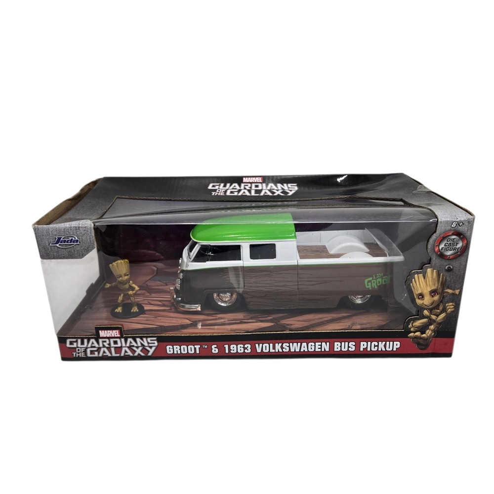Jada Marvel Guardians of the Galaxy Groot & 1963 Volkswagen Bus Truck 1:24 31202